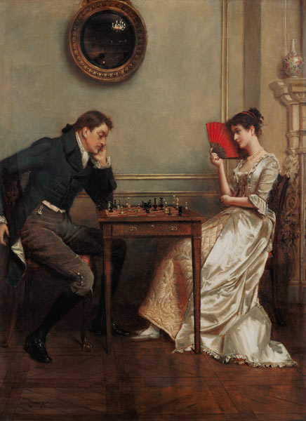 A Game of Chess von George Goodwin Kilburne