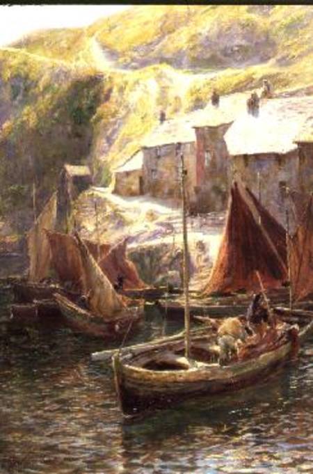 Fishing Boats, Polperro, Cornwall von George Hillyard Swinstead