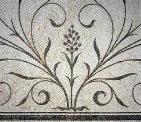 Detail of a floral floor pattern, c.1880 (mosaic) 1863