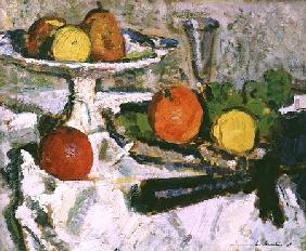 Still Life of Fruit on a White Tablecloth 1921