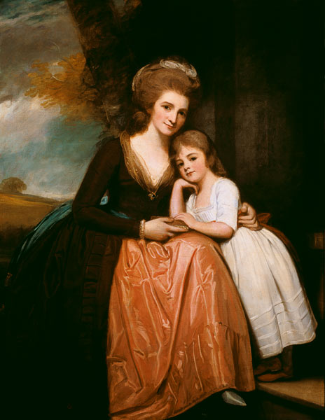 Portrait of Mrs Bracebridge and her daughter Mary von George Romney