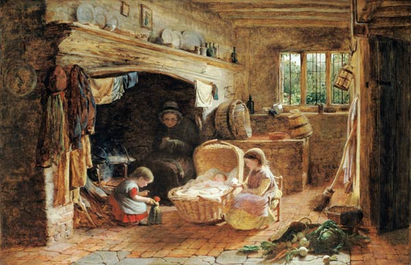 A Cottage Fireside von George Smith