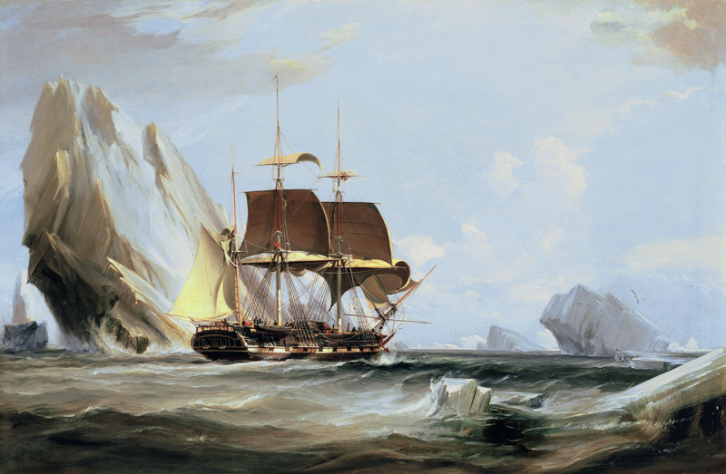 The Barque 'Auriga' in Antarctic Waters von George the Elder Chambers