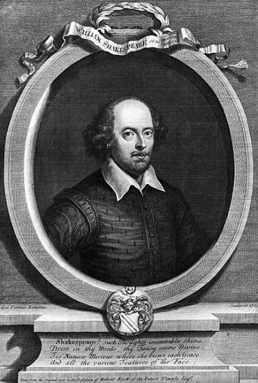 Portrait of William Shakespeare (1564-1616) 1719 von George Vertue