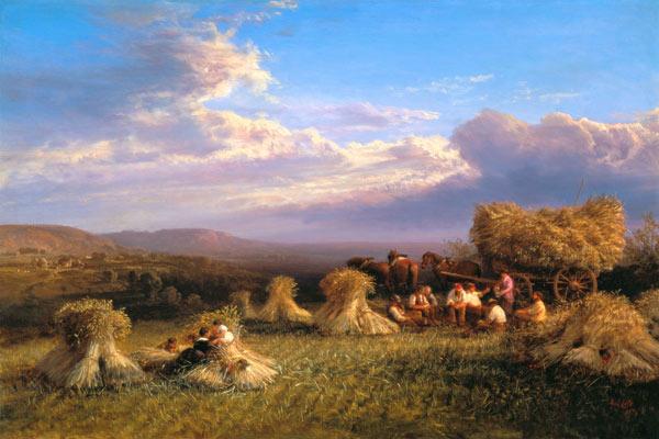 Getreide-Ernte im Abendlicht 1876