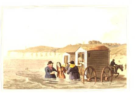 Sea Bathing at Scarborough, from 'Costume of Yorkshire' von George  Walker
