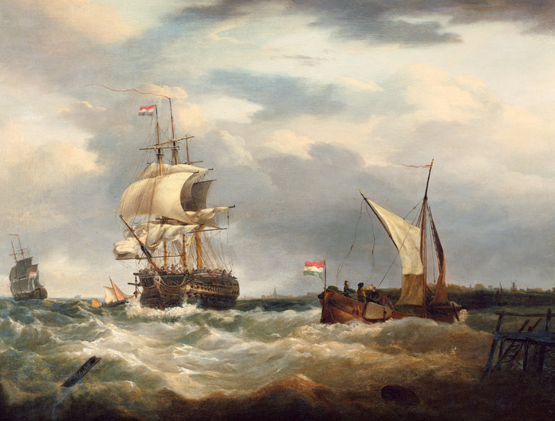 Vessels off the Dutch Coast von George Webster