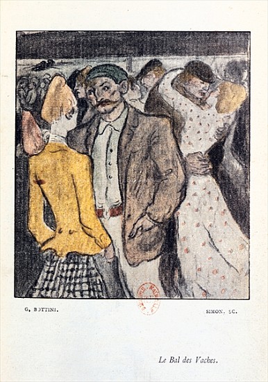 Le Bal de Vaches'', illustration from ''La Maison Philibert'' Jean Lorrain (1855-1906) published by  von Georges Bottini