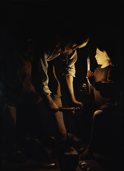 Joseph als Zimmermann und der Jesusknabe von Georges de La Tour