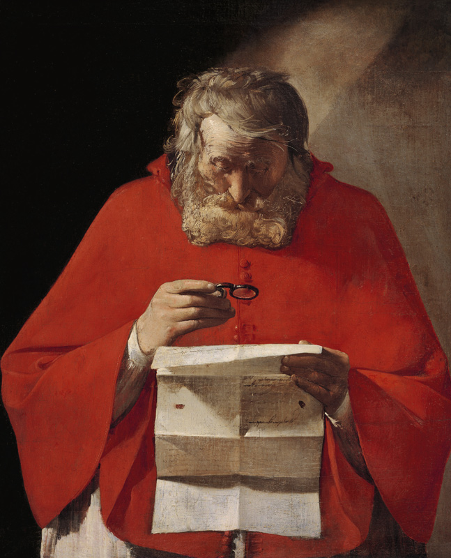 Der heilige Hieronymus, einen Brief lesend von Georges de La Tour