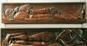 Death, wooden bed panel 1894-96