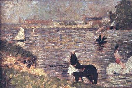 Horses in a River von Georges Seurat