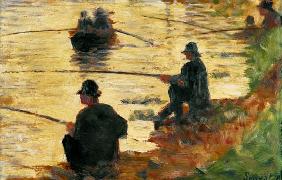 Anglers, Study for 'La Grande Jatte' 1883
