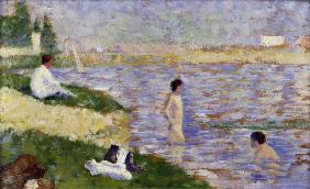 Seurat, Study for Swimming at Asnières
