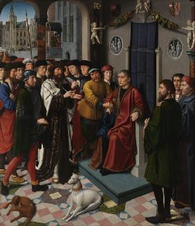 Das Urteil des Cambyses (Die Gefangennahme des Sisamnes: Linke Tafel) 1498