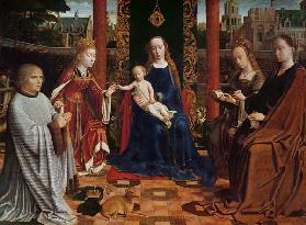 Maria mit dem Kinde, Heiligen und Stifter