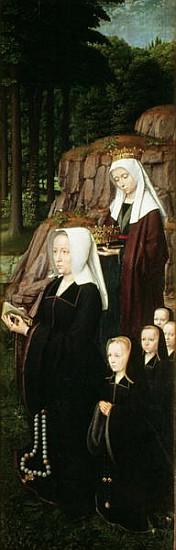 Right hand panel of the Jean de Trompes Triptych with Patrons (detail of 61195)