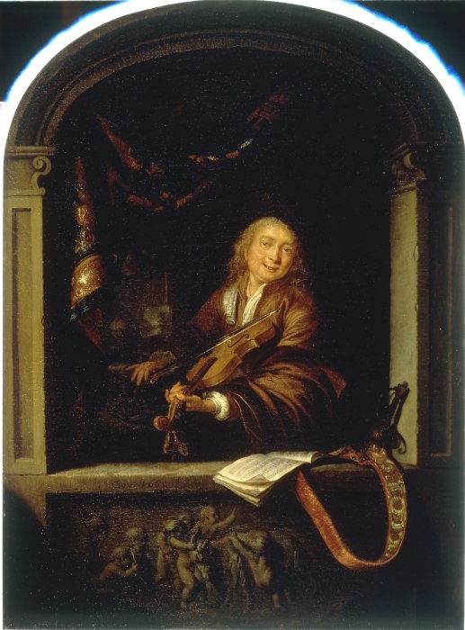G.Dou / Violinist by the Window / 1665 von Gerard Dou