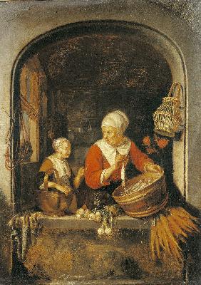Cook by the Window /Paint.aft.Dou/ 1650