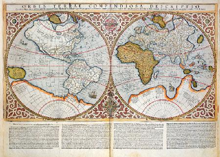 Double Hemisphere World Map