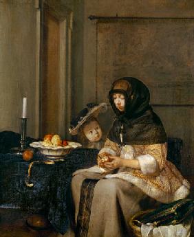 Die Apfelschälerin um 1661