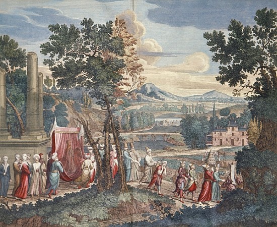 Turkish marriage procession, 1712-13 von Gerard Jean Baptiste Scotin