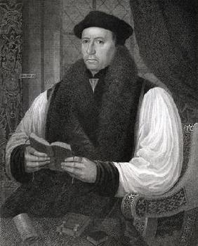 Portrait of Thomas Cranmer (1489-1556) from 'Lodge's British Portraits', 1823 (litho) 17th