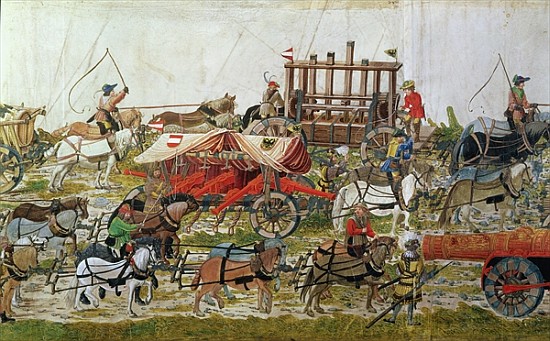 Artillery train of Maximilian I (1459-1519) von German School
