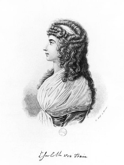 Charlotte von Stein, born von Schardt, late 18th century-early 19th century; engraved by G. Wolf von German School