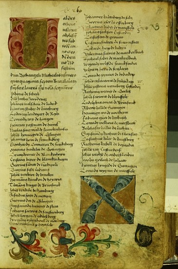 Martin Luther''s enrolment sheet at the University of Erfurt, April 1501 von German School