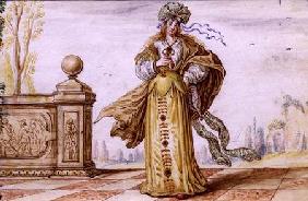 A Bejewelled Allegorical Woman on a Terrace c.1640