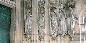 The Five Foolish Virgins, jamb figures from the Paradise Portal, figures carved c.1250 c.1350