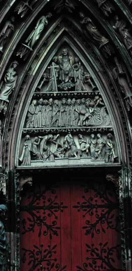 Tympanum from the right-hand portal of the west facade von German School