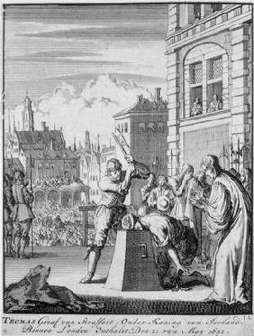 The Execution of the Earl of Strafford (1593-1641) on Tower Hill, 12th May 1641 (engraving) 1819