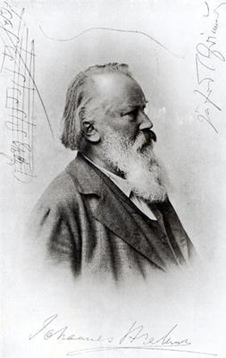 Johannes Brahms (1833-97) (photogravure) von German School, (19th century)