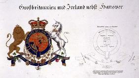 Crest of the King of the United Kingdom of Great Britain and Ireland, Defender of the Faith and King 1839