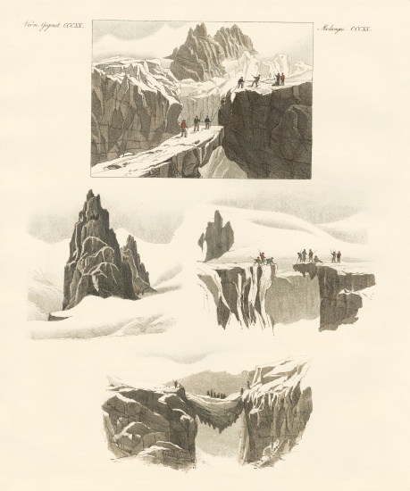 Concerning the ascent of Mount Blanc von German School, (19th century)