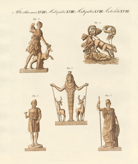 Divinities of the Greeks and Romans von German School, (19th century)