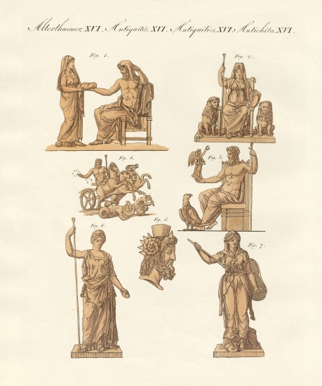 Divinities of the Greeks and Romans von German School, (19th century)