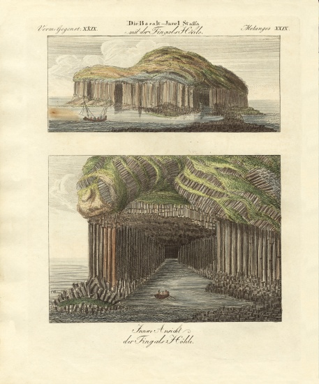Fingal's Cave on the island of Staffa von German School, (19th century)