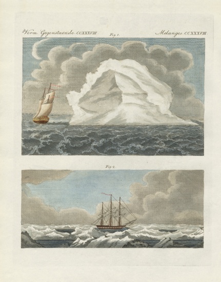 Icebergs and Icefields von German School, (19th century)