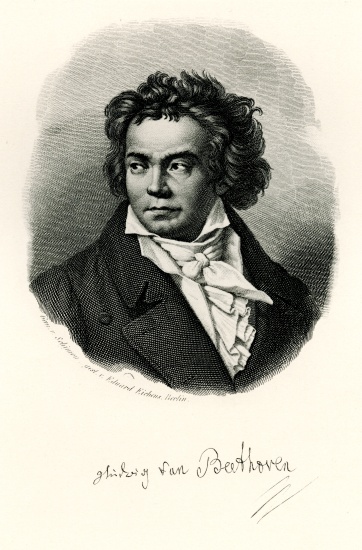 Ludwig van Beethoven von German School, (19th century)