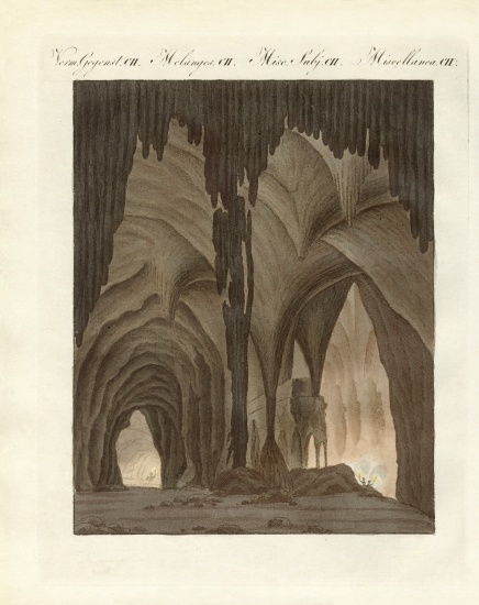 Strange caves von German School, (19th century)