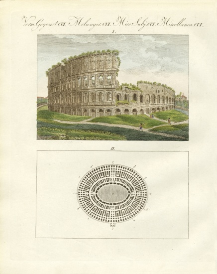 The Colosseum or the amphitheatre of Emperor Flavius Vespasianus von German School, (19th century)