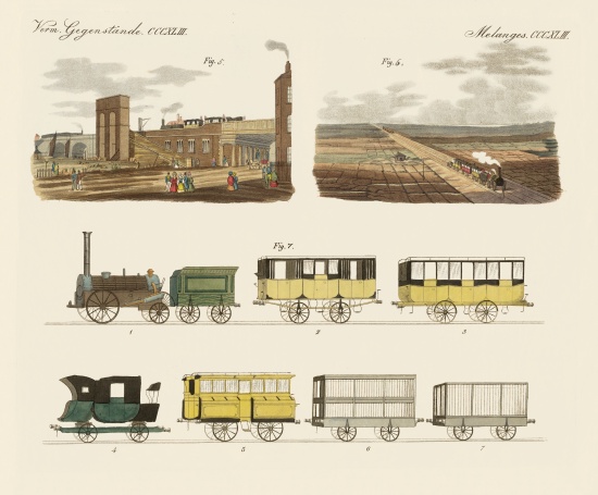 The railway between Manchester and Liverpool von German School, (19th century)