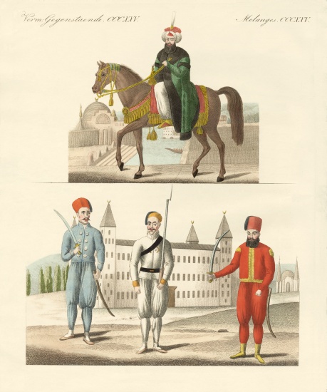 The Turkish sultan Mahmud and his new troups von German School, (19th century)