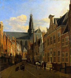 Strasse in Haarlem. von Gerrit Adriaensz Berckheyde