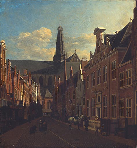 Strasse in Haarlem von Gerrit Adriaensz Berckheyde
