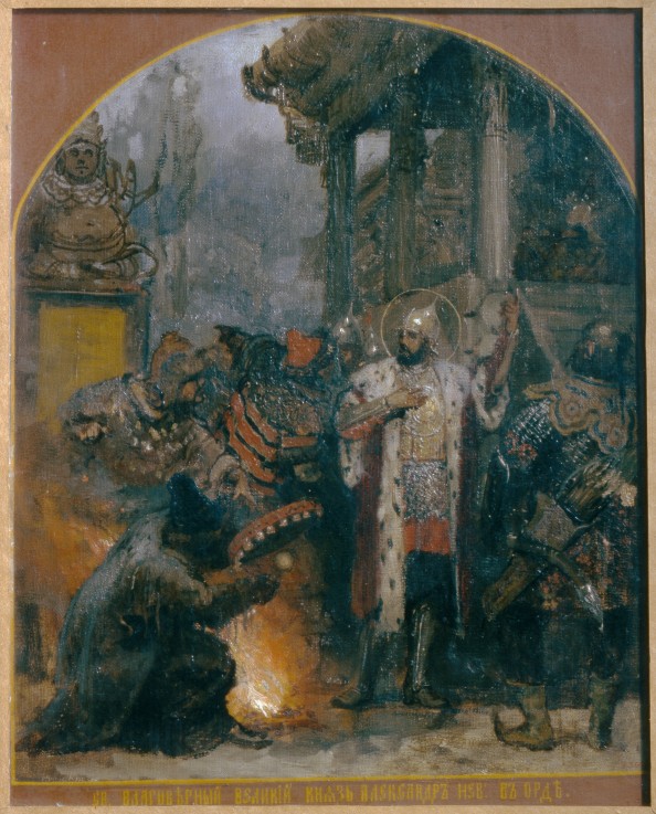 Alexander Newski am Hof der Goldenen Horde von Henryk  G.I. Semiradski