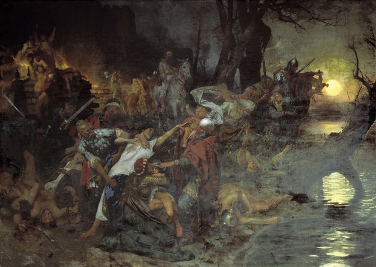 Die Niederlage des Großfürsten Swjatoslaw I. von Kiew bei Dorostolon 971 von Henryk  G.I. Semiradski